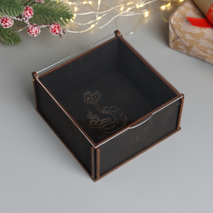 Новогодняя шкатулка Новогодняя шкатулка "Змейка 2025" 6х12х12 см