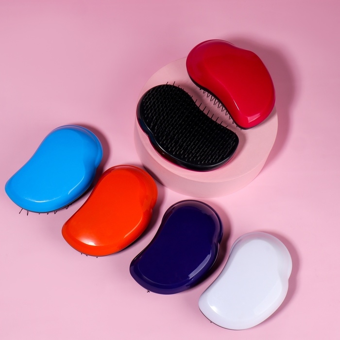 Расчёска массажная, 7,5 &times; 12,5 см, PVC коробка, цвет МИКС