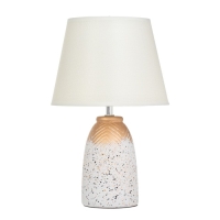 Лампа настольная "Киу" 1х40Вт Е14 белый/золото 22х22х34см