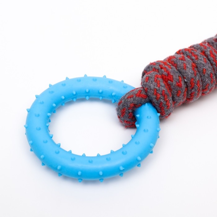 Игрушка канатная с жевательными элементами Игрушка канатная с жевательными элементами "Лолли", до 30 см, до 120 г, микс цветов