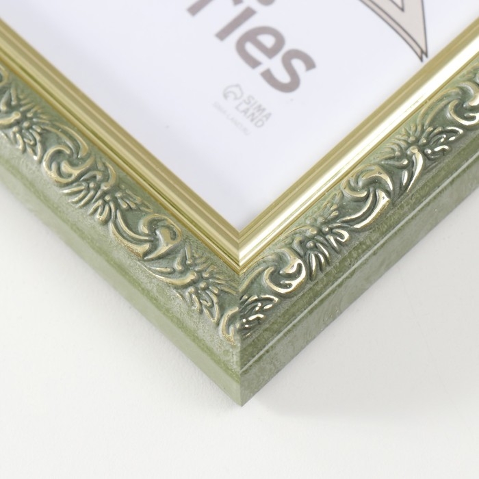 Фоторамка пластик "Винтаж" 15х21 см, оливковый