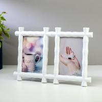 Фоторамка пластик на 2 фото 10х15 см "Бамбук" белая 20,5х31х2 см Фоторамка пластик на 2 фото 10х15 см "Бамбук" белая 20,5х31х2 см