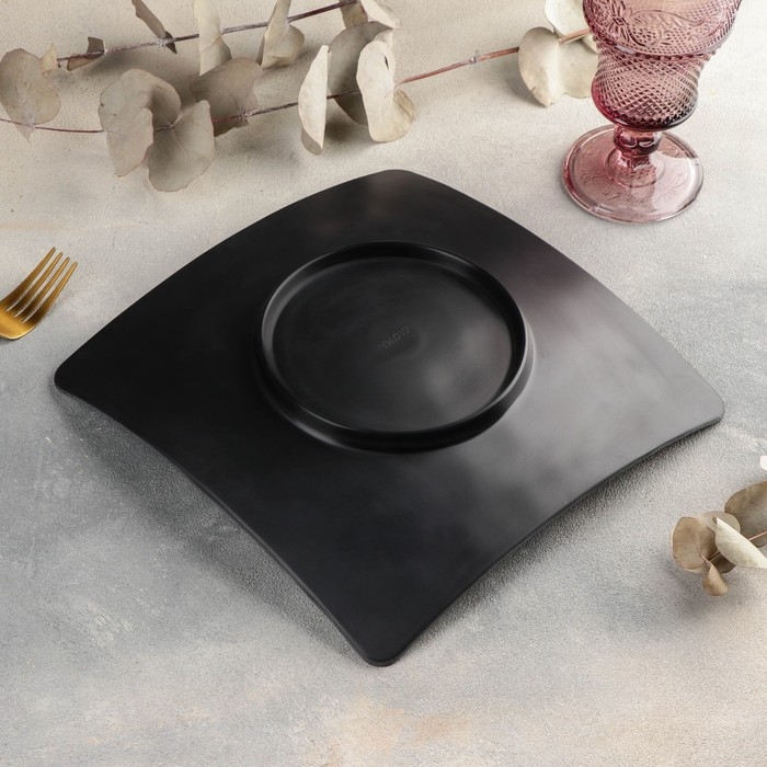 Блюдо «Чёрный Восток», 25×25×5 см, цвет чёрный Блюдо «Чёрный Восток», 25×25×5 см, цвет чёрный