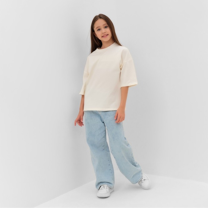 Футболка детская MINAKU цвет молочный, рост 110 см