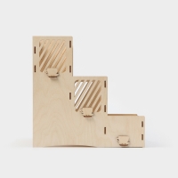 Подставка - органайзер деревянный Доляна &laquo;Барный&raquo;, под стаканы, крышки, трубочки, салфетки, 29,4&times;29,4&times;29,4 см