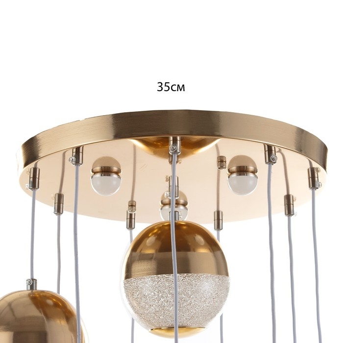 Каскад "Лакшери" 10LED+3LED 79Вт ПДУ золото 40х40х200см BayerLux