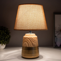 Лампа настольная "Дуб рустикальный и золото" 1х40W Е14 34х22х22 см RISALUX