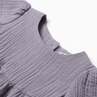 Платье детское с дл. рукавом KAFTAN "Муслин", р.32 (110-116 см), серый