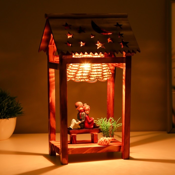 Настольная лампа "Влюбленная пара" Е12 10х14х28 см