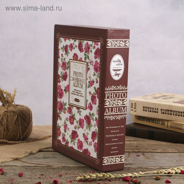 Фотоальбом магнитный 20 листов Фотоальбом магнитный 20 листов "Россыпь цветов" в коробке МИКС 29,3х23,5х5,7 см