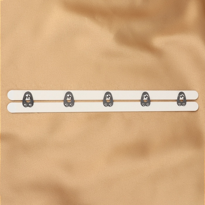 Бюск-застёжка для корсета, 25 см, цвет белый/серебряный