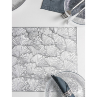 Салфетки сервировочные на стол Доляна &laquo;Веер&raquo;, 4 шт, 30&times;45 см, цвет серебряный