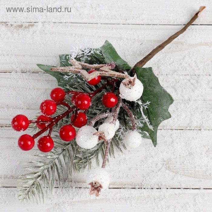 Декор Декор "Зимнее очарование" звезда ягодки, 22 см