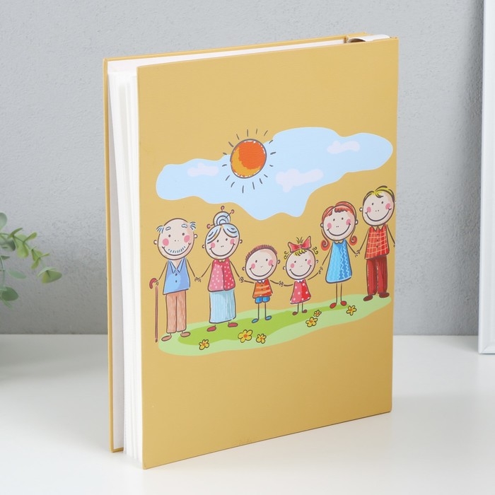 Фотоальбом на 400фото 10х15 см "Дружная семья" кожзам 34,5х28х6,5 см