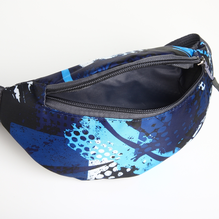 Сумка поясная детская на молнии, цвет синий Сумка поясная детская на молнии, цвет синий