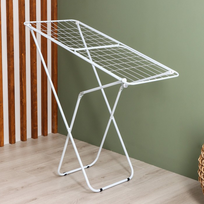 Сушилка для белья напольная складная Доляна, рабочая длина 18 м