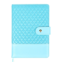 Ежедневник недатированный, A5, 136 листов, кожзам, deVENTE. Tailor, твердая обложка с поролоном, хлястик, перфорация, ляссе, блок 70%, голубой