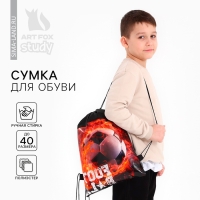 Мешок для обуви &laquo;Футбол&raquo; полиэстер, размер 30 х 40 см