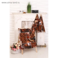 Полотенце вафельное DomoVita &laquo;Кофе&raquo;, 45х60 см