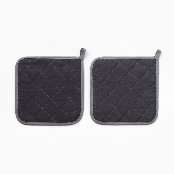 Набор прихваток Этель Мorning dew 2 шт, 19х19 саржа,100% х/л,ватин 250г/м2