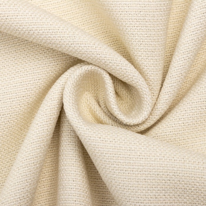 Штора портьерная Этель &laquo;Структурная&raquo;, цвет молочный, на шторной ленте, 145х265 см, 100% п/э