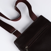 Сумка мужская через плечо TEXTURA, искусственная кожа, цвет коричневый