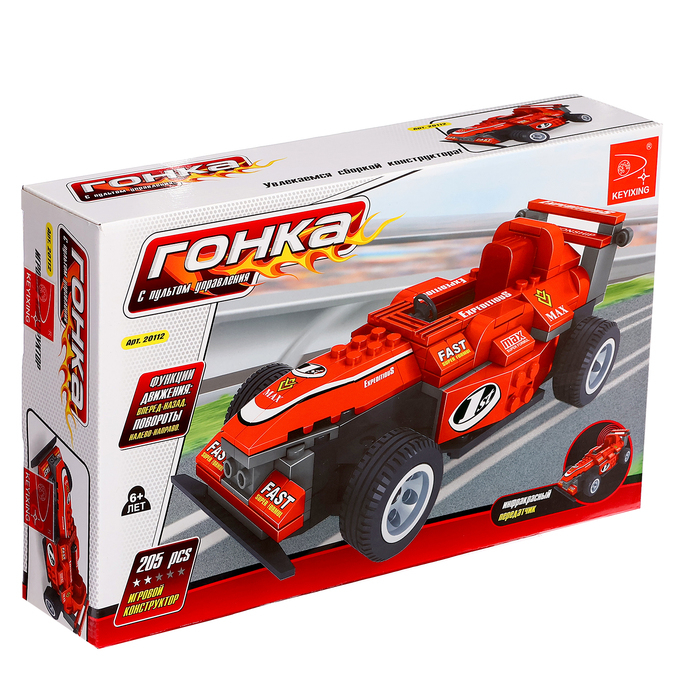 Конструктор на радиоуправлении «Гонка», 205 деталей Конструктор на радиоуправлении «Гонка», 205 деталей