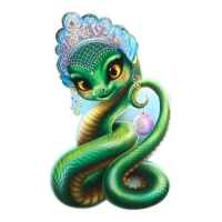 Плакат вырубной "Змейка-девочка в кокошнике" символ года, двухсторонний, 49 х 39 см Плакат вырубной "Змейка-девочка в кокошнике" символ года, двухсторонний, 49 х 39 см