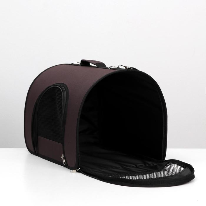 Сумка - переноска для животных, 2 входа, 46 х 28,5 х 30 см, коричневая Сумка - переноска для животных, 2 входа, 46 х 28,5 х 30 см, коричневая