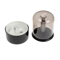 Аромадиффузор HM-9 с подсвечником, ультразвуковой, 120 мл, от USB в комп, подсветка, чёрный