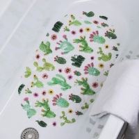 Коврик противоскользящий в ванну на присосках Доляна «Кактус», 38×66 см Коврик противоскользящий в ванну на присосках Доляна «Кактус», 38×66 см