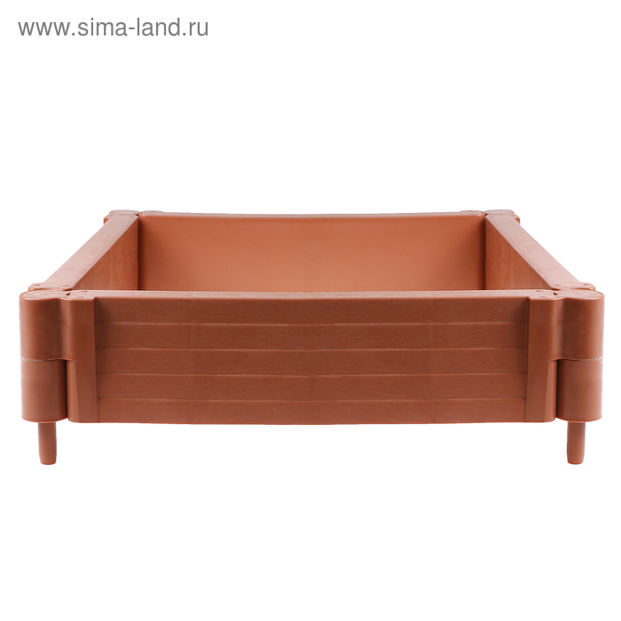 Грядка пластиковая, 55 &times; 55 &times; 13 см, терракотовая, &laquo;Плюс&raquo;