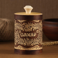 Туес "Гроздья рябины" Д8см, САХАР, береста Туес "Гроздья рябины" Д8см, САХАР, береста