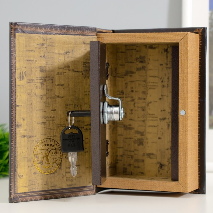 Сейф-книга дерево Сейф-книга дерево "Открытие нового мира" кожзам 17х11х5 см