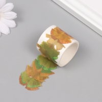 Клейкая лента бумага "Листья гинкго" 50 картинок 3,5х3,5х3.7 см Клейкая лента бумага "Листья гинкго" 50 картинок 3,5х3,5х3.7 см