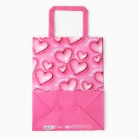 Пакет подарочный &laquo;Сердца&raquo;, 20 &times; 11 &times; 27,7 см
