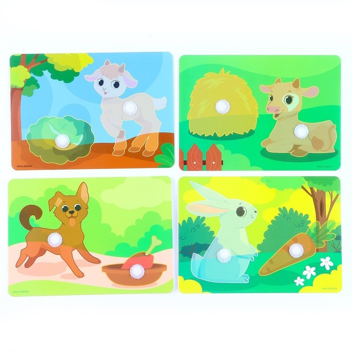 Развивающая игра на липучках &laquo;Изучаем животных. Кто что ест?&raquo;