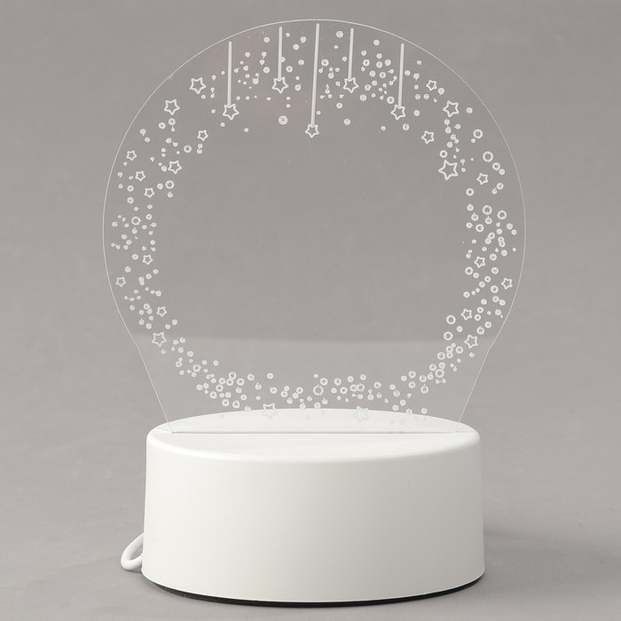 Световой планшет для рисования в темноте, круг, пластиковый Световой планшет для рисования в темноте, круг, пластиковый