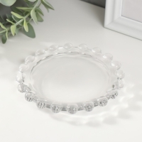 Подсвечник стекло на 1 свечу "Капли на стекле" d=8 см прозрачный 11,5х11,5х1,6 см Подсвечник стекло на 1 свечу "Капли на стекле" d=8 см прозрачный 11,5х11,5х1,6 см