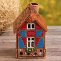 Аромалампа Домик &laquo;Лайма&raquo;, ручная работа, микс, 12 см