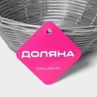 Корзинка для подачи Доляна &laquo;Плуг&raquo;, 20&times;20&times;6 см, цвет серый