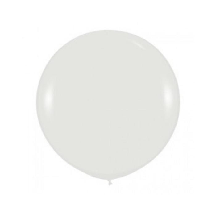 Шар латексный 36", пастель, 1 шт., белый