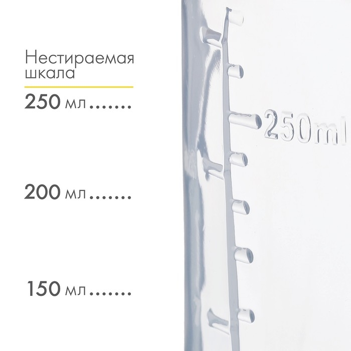 Бутылочка для кормления &laquo;Жирафик Лило&raquo;, классическое горло, с ручками, 250 мл., от 0 мес., цвет оранжевый