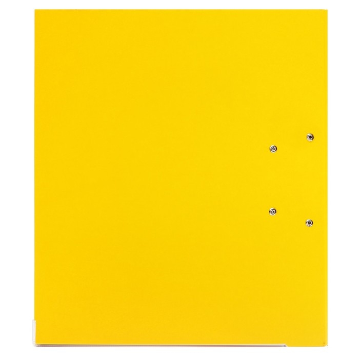 Папка-регистратор А4, 50 мм, Calligrata, ПВХ, тиснение "лен", металлическая окантовка, карман на корешок, собранная, желтая, микс