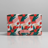 Коробка для эклеров, кондитерская упаковка, 4 вкладыша, &laquo;Ты прекрасна&raquo;, 25.2 х 15 х 7 см