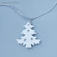 Гирлянда &laquo;Нить&raquo; 4 м с насадками &laquo;Новогодняя сказка&raquo;, IP20, прозрачная нить, 20 LED, свечение мульти, 8 режимов, 220 В