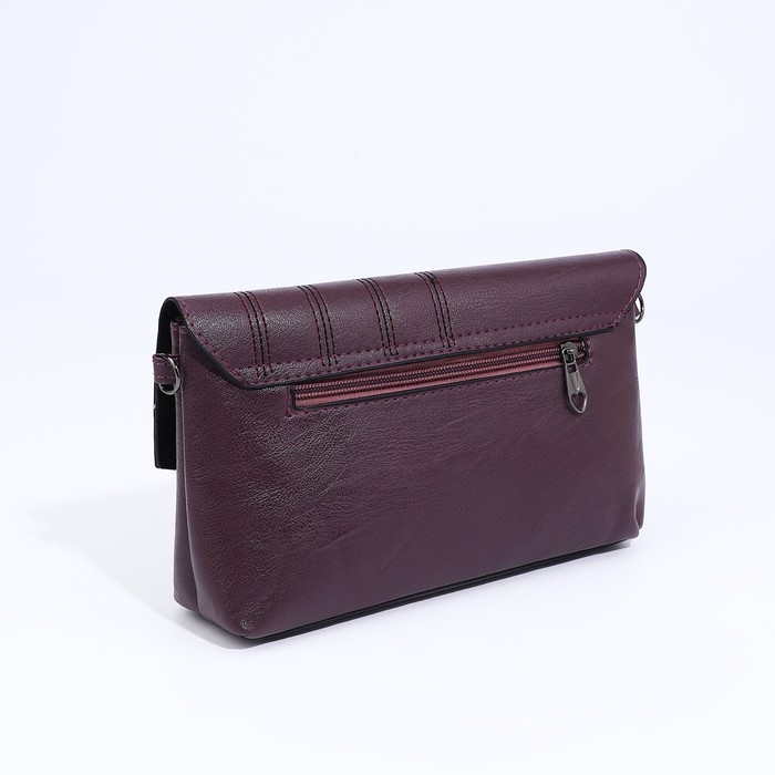 Сумка-клатч на магните, длинный ремень, цвет фиолетовый Сумка-клатч на магните, длинный ремень, цвет фиолетовый