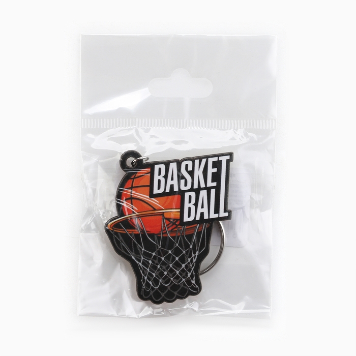 Брелок для ключей деревянный, спорт &laquo;Баскетбол&raquo;, 4,4 х 5 см