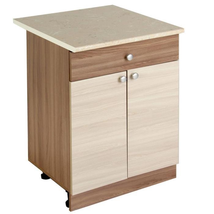 Шкаф напольный, 800 &times; 450 &times; 840, Ясень шимо темный/Ясень шимо светлый