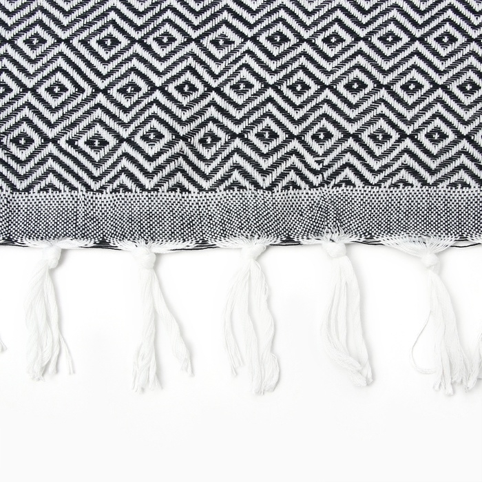 Плед Этель East 100*180см , цв.темно-серый, 80%хлопок, 20% п/э